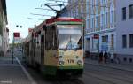 TW 178 der VBBr (Tatra KTNF6) in Brandenburg, Blumenstraße.