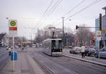 Bremen BSAG: Der AEG GT8N 3034 als SL 1 verlässt am 29. Dezember 2006 die Haltestelle  Kirchbachstraße in Richtung Osterholz. - Scan eines Farbnegativs. Film: Kodak GC 400-8. Kamera: Leica C2.