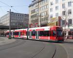 Wagen 3137 des Typs GT8N-1 als Linie 6 Universität am Hauptbahnhof, 29.03.14