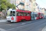 Hier eine Strassenbahn der Linie 2 am 12.6.13 in Cottbus