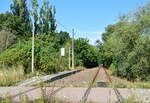 Blick auf die ehemalige Haltestelle Augustenstraße in Dessau.