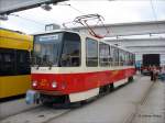 Straenbahn-Triebwagen 226 001; Dieser Tatratriebwagen T6A2 blieb in Dresden ein Einzelgnger; Hersteller CKD Tatra Praha; Baujahr 1985; 4x45 kW; DD-Trachenberge, 02.06.2007
