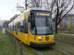 Dresden Strassenbahn Nr.2625 unterwegs auf der Linie 8 am 10.12.2008