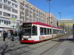 Siemens/Duewag NF6 (Wagennummer 2131, Baujahr 1998) der Rheinbahn AG Düsseldorf. Die Straßenbahn ist im Einsatz als Linie 708 (D-Heinrichstraße - Düsseldorf Hbf - D-Hamm S-Bahnhof). Aufgenommen am 07.03.2010. Ort: Düsseldorf Hauptbahnhof.