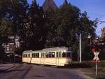 Die letzten planmigen Einstze: Dsseldorf Tw 2269 am 12.10.1992 in Neuss am Obertor.