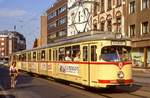 Dsseldorf Tw 2965 in der Mnsterstrae Richtung Stadtmitte, 02.07.1987.