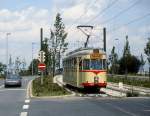Erinnerungen an die Neusser Straßenbahn: Nach der Stillegung des Betriebes erwarb die Rheinbahn 1971 den 1956 in Dienst gestellten Neusser Zweirichtungs-Vierachser 36 und baute ihn zum