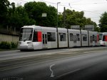 Die U71 nach Düsseldorf Betriebshof Bennrath am S-Bahnhof Düsseldorf Bennrath.(16.7.2016)
