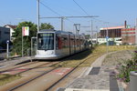 Düsseldorf Rheinbahn SL 707 (NF10 2031) Medienhafen, Kesselstraße am 19.