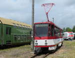 Die ausgemusterte EVAG 405 am 02.06.2018 beim Eisenbahnfest im Eisenbahnmuseum Weimar.