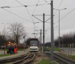 Am 11.12.2013 verkehrte EVAG 640 als Linie 1 wegen einer Demo zum Lberwallgraben und nicht bis zur Thringenhalle.