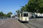 Wagen 888 der VhAG EVAG verkehrt zum Frohnhauser Mai auf der Linie 109, hier beim Wenden im Bereich Hollestraße/Herkulesstraße (08.05.2022)