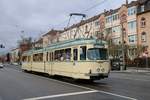 VGF Düwag O Wagen 111 am 16.03.19 bei einer Sonderfahrt in Frankfurt am Main Nied 