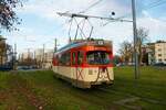 VGF Düwag M-Wagen 102 am 10.12.22 in Frankfurt am Main als Weihnachtsmarkt Tram