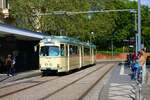 VGF Straßenbahn Frankfurt Düwag O-Wagen 111 am 18.05.23 in Frankfurt zum Paulskirchenfest