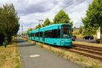 VGF Bombardier Flexity Classic S-Wagen 228 am 17.07.23 in Frankfurt am Main Preungesheim