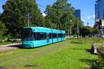 VGF Bombardier Flexity Classic S Wagen 243 am 02.09.23 an der Messe Frankfurt am Main