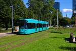 VGF Bombardier Flexity Classic S Wagen 239 am 02.09.23 an der Messe Frankfurt am Main