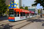 VGF Bombardier Flexity Classic S Wagen 222 am 07.10.23 in Frankfurt am Main