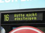 Matrix Anzeige an einen VGF S-Wagen am 24.05.14 in Frankfurt