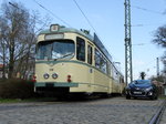 VGF Düwag O-Wagen 110 am 26.03.16 in Frankfurt am Main Schwanheim Downside