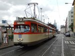 VGF Düwag M-Wagen 102 am 25.06.16 in Frankfurt am Main nach der Straßenbahnparade