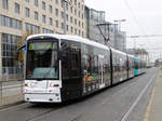 VGF Bombardier S-Wagen 227 als Doppeltraktion auf der Linie 20 beim Ausrücken in Frankfurt am Main am 26.11.16