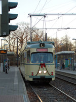 VGF Düwag O Wagen 110 als Nikolaus Express Linie C am 03.12.16 in Frankfurt am Main Blutspendedienst