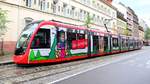 Freiburg im Breisgau - Straßenbahn CAF Urbos 308 - Aufgenommen am 24.08.2018