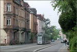 Durch Freiburg-Wiehre ins Rieselfeld -    Blick in die Basler Straße die mit dem Bau der Straßenbahn zur Fahrradstraße wurde.