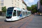 VAG Freiburg CAF Urbos Wagen 303 am 09.07.23 in Freiburg