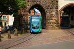 VAG Freiburg CAF Urbos Wagen 314 am 10.07.23 in Freiburg