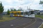 Mit der Inbetriebnahme der Stadtbahnlinie 1 von Untermhaus nach Zwtzen hielten die NGT8G in Gera einzug.