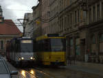 Begegnung in der Berliner Straße in Görlitz. Linie 3 .31.12.2107  12:32 Uhr.