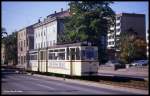 Trambahn Betrieb zu DDR Zeiten am 3.10.1990 in Gotha.