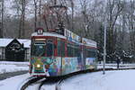 Historischen Strassenbahn der Halberstädter Verkehrs-GmbH ·HVG· am Rondel am 01.