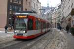 Whrend eines kurzzeitigem Fahrstromausfalles im Bereich Marktplatz und Franckeplatz, staute sich der Straenbahnverkehr zu einigen hundert Metern.