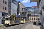 Jenaer Straenbahnwagen 101 an der Hausunterfhrung zum 111 Jhrigem Jubilum von  JeNah  am 02.06.2012.