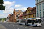 Jenaer Straenbahn Wagen 631 an der Lbdergraben(Strae) (02.06.2012)  