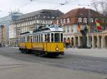 Wagen 100+Beiwagen am 27.02.09 am Karlsruher Hauptbahnhof