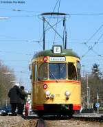 139 und 439 (VBK) als Sonderfahrt anlsslich der TSNV Jahreshauptversammlung in der Rintheimer Strae 21.3.09