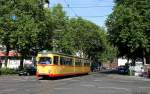 Tw 208 als 5 zum Rheinhafen an der Mathystrae Karlsruhe 23.5.11