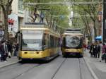 VBK Wagen 325 und 240 in Karlsruhe Innenstadt am 25.04.15