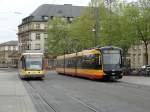 VBK Wagen 239 und Vossloh NET2012 327 am 25.04.15 in Karlsruhe 