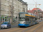 Tw 1314 als Linie 3 nach Knautkleeberg kurz vor der Station Leibnizstrasse am 10.