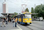 Leipzig LVB SL 13 (Tw 2186) Willy-Brandt-Platz / Hauptbahnhof am 14. Juli 2008. - Scan von einem Farbnegativ. Film: Kodak Film FB 200. Kamera: Leica C2. 