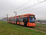 MVG Stadler Variobahn 229 (Aldi Süd Vollwerbung) am 02.12.17 in Mainz auf der Mainzelbahn