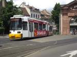 Eine Mainzer Straenbahn am Gautor am 14.06.11