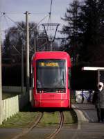 Tw 220 alias Stadler Variobahn der MVG in Mainz am 21.02.13 von hinten 