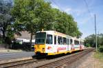 Straßenbahn Mainz: Duewag / AEG M8C der MVG Mainz - Wagen 276, aufgenommen im Juni 2015 in Mainz-Gonsenheim.